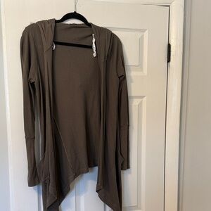 Splendid muted green Hooded Cardigan